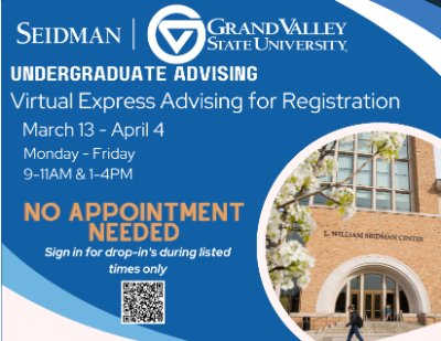 Virtual Express Advising for Seidman - No Appointment Needed!